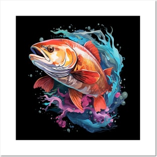 Salmon Rainbow Posters and Art